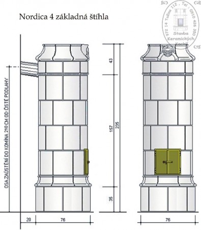 Kachľová pec "Nordica ZŠ4"